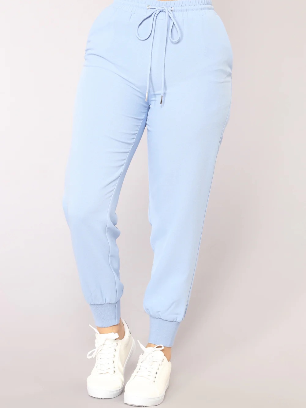 Fashion Nova Light Blue Drawstring Joggers